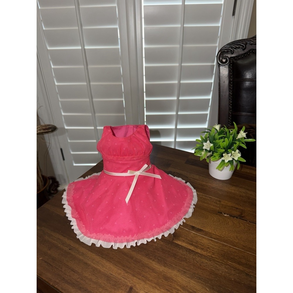 American Girl Doll Truly Me Sweetheart Red Hot Ruffle Dress